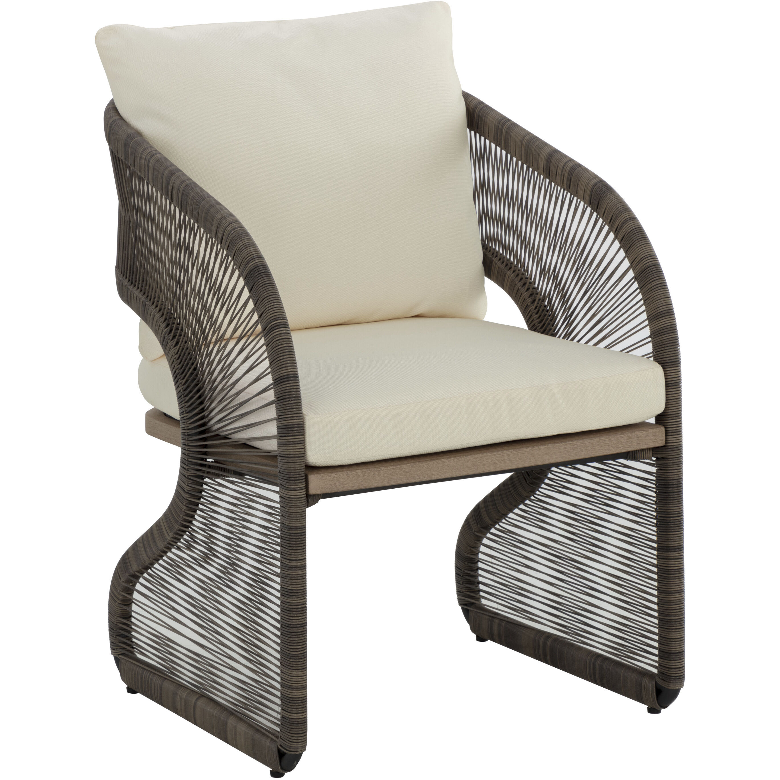 Toulon Stinson Cream Outdoor Dining Chair